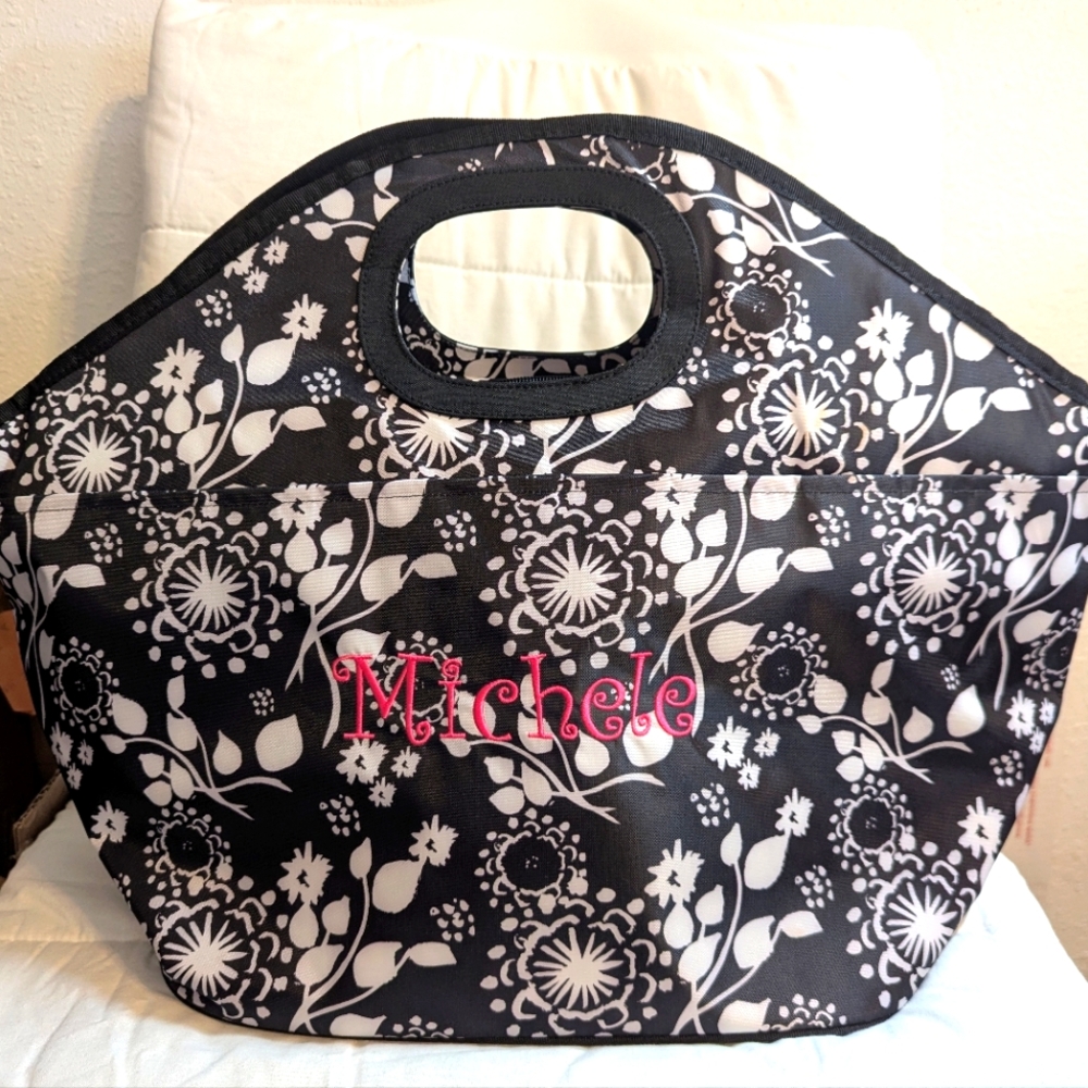 Brand New Thirty One Large Insulated Cooler Black And White Design